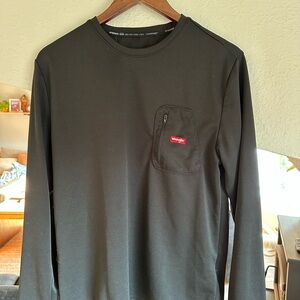 Wrangler Dark Gray Long Sleeve Men's Tee